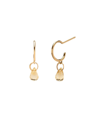 Tiny Hoops - Citrine