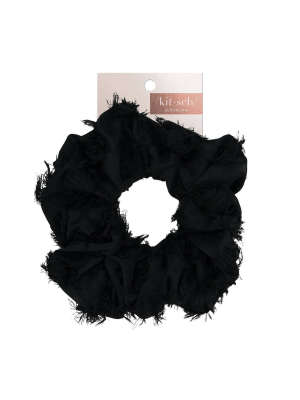 Kitsch - Brunch Scrunchie - Frayed Black