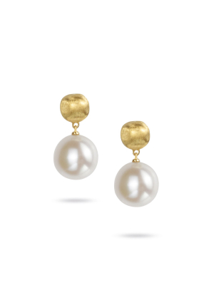 Marco Bicego® Africa Collection 18k Yellow Gold And Pearl Drop Earrings