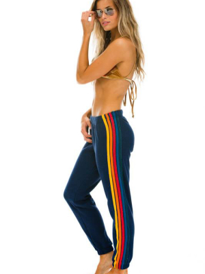 Women's 5 Stripe Sweatpants - Navy