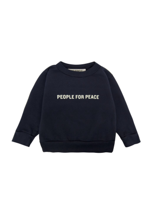 Go Gently Nation People For Peace Crewneck- Navy