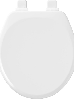 Round Enameled Wood Toilet Seat White - Mayfair