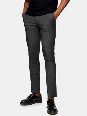 Recycled Charcoal Gray Skinny Pants