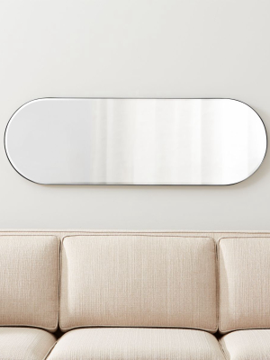 Edge Brushed Nickel Capsule Mirror