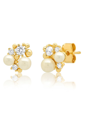 Tai Ear Pave Cluster Stud