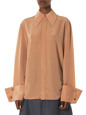 Flared Cuff Shirt (sh07-beige)