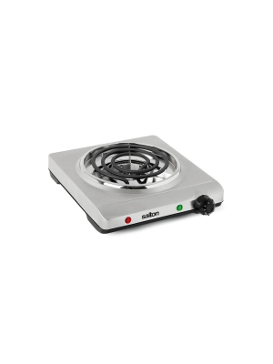 Salton Portable Cooktop Single Burner - Silver