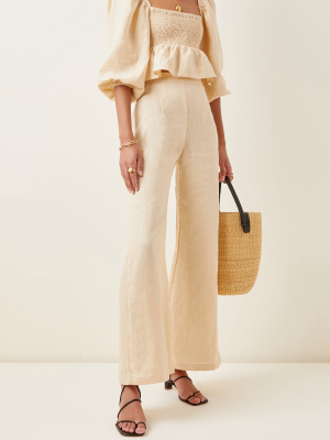 Sibyl High-rise Linen Wide-leg Pants