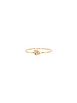 14k Diamond Itty Bitty Flower Ring