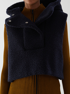 Wool Mix Hooded Hybrid Vest