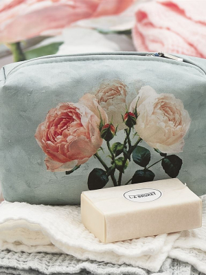 Peonia Grande Zinc Small Toiletry Bag Design By Designers Guild