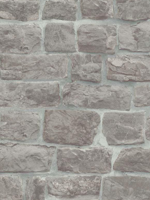 Briana Faux Brick Wallpaper In Grey Design By Bd Wall