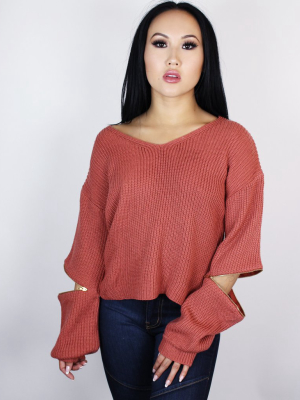 Skilled Sweater- Coral