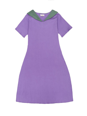 Purple Sailor Tunic Dress