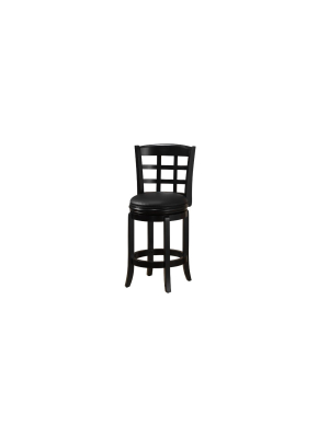 Boraam Industries Kyoto Swivel 24" Counter Height Barstool - Black (1)