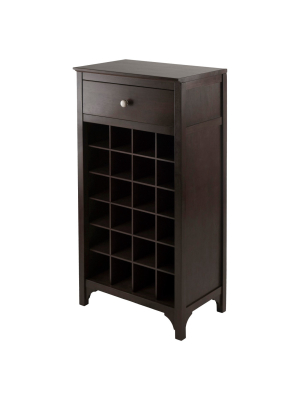 Ancona 24 Bottle Drawer Wine Cabinet Wood/coffee - Winsome