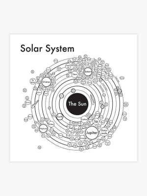 Solar System Letterpress Print