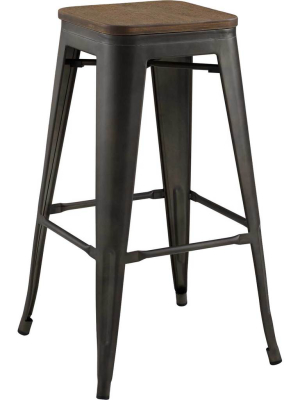 Panora Metal Bar Stool Brown