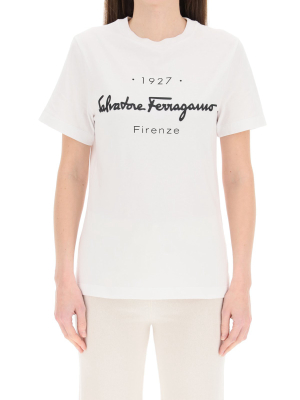 Salvatore Ferragamo 1927 Signature Logo Print T-shirt