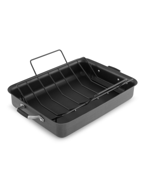 Select By Calphalon 16" Hard-anodized Non-stick Roaster With Rack