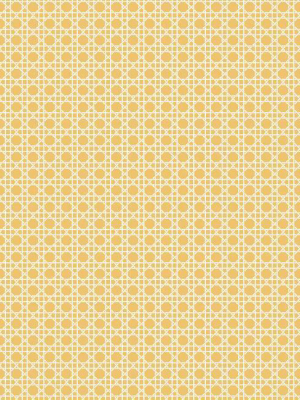 Caning Peel & Stick Wallpaper In Yellow By Roommates For York Wallcoverings