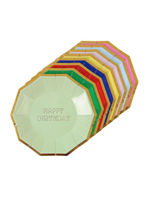 Happy Birthday Small Plates (x 8)