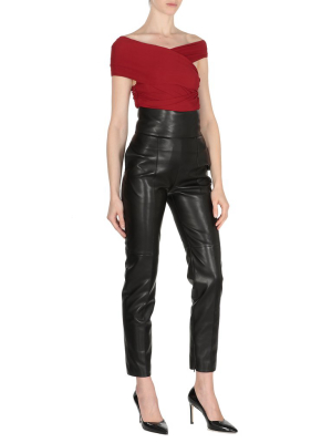 Alexandre Vauthier High-waisted Leather Trousers