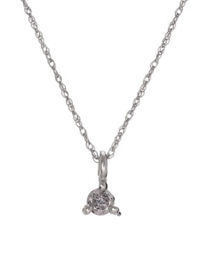 Hope & Magic - 14k White Gold Grey Diamond Necklace