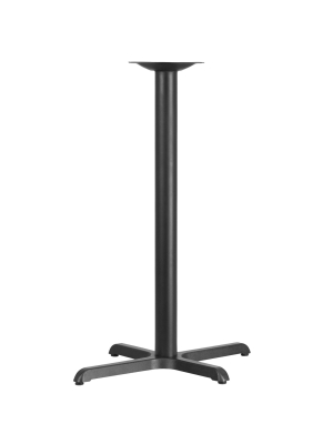 Flash Furniture 23.5'' X 29.5'' Restaurant Table X-base With 3'' Dia. Bar Height Column