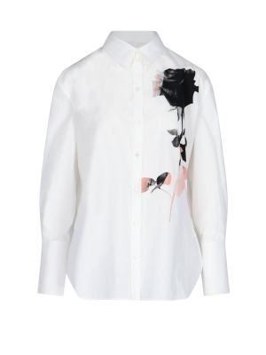 Alexander Mcqueen Rose Printed Shirt