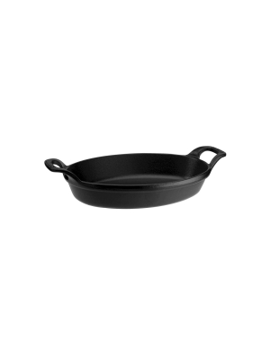 Staub Cast Iron 12.5-inch X 9-inch Oval Baking Dish - Matte Black