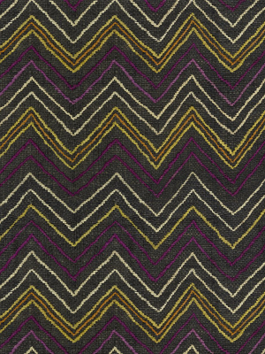 Plum Chevron Kuba Cloth - Wallpaper