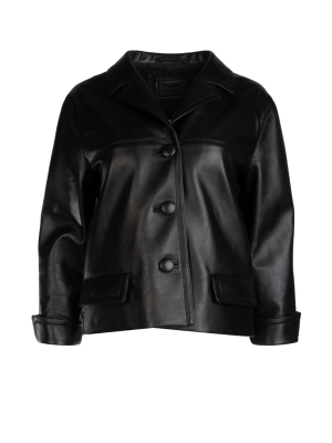 Prada Boxy Leather Jacket