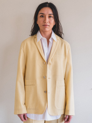 Travel Jacket In Vanilla Summer Wool