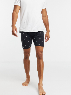 Siksilk Logo Jersey Lounge Shorts In Black