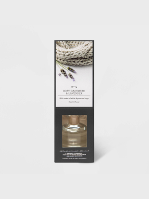 2.02 Fl Oz Soft Cashmere And Lavender Oil Reed Diffuser - Threshold™