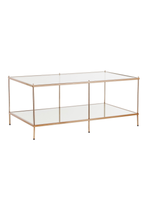 Benton Cocktail Table Warm Gold - Aiden Lane