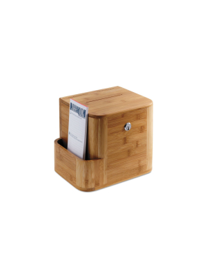 Safco Bamboo Suggestion Box 10 X 8 X 14 Natural 4237na