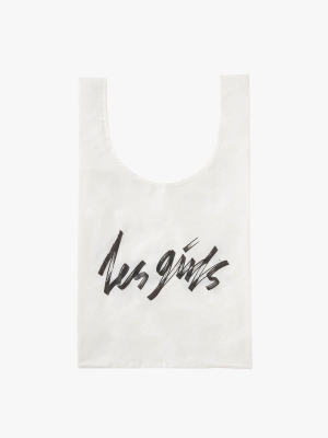 Les Girls Les Boys X Baggu Nylon Tote Bag White