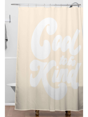 Rhianna Marie Chan Cool To Be Kind Shower Curtain Yellow - Deny Designs