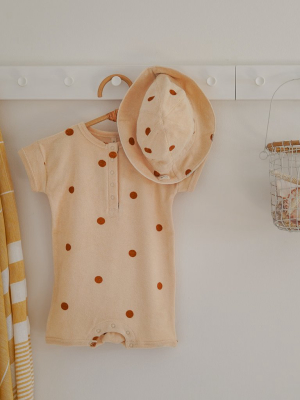 Spice Dots Terry Beach Romper