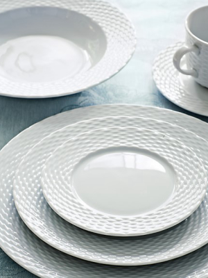 Pillivuyt Basketweave Porcelain Soup Plates