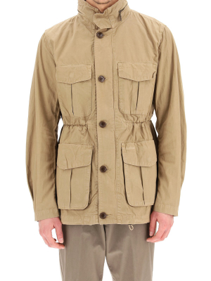 Barbour Logo Embroidered Military Jacket