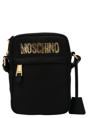 Moschino Paint Effect Logo Shoulder Bag