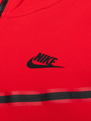 Nike Sportswear Tech Fleece Full Zip Up Hoodie - University Red