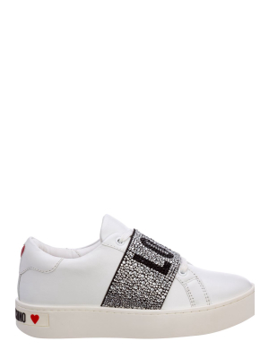 Love Moschino Crystal Embellished Low-top Sneakers