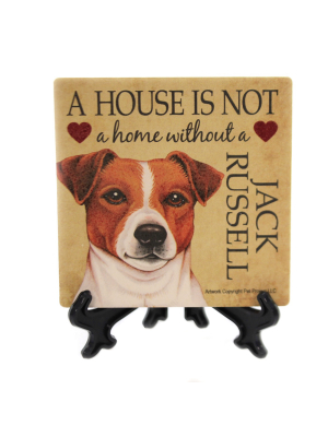 Animal 4.0" Jack Russell - House Stone Coaster Easel Sjt Enterprises - Coasters