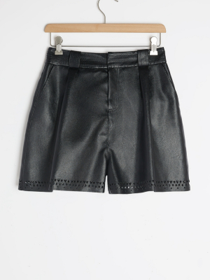 Scotch & Soda Faux Leather Shorts