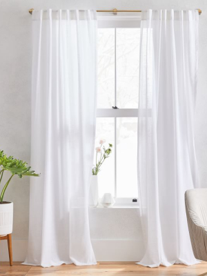 Sheer Crosshatch Curtains (set Of 2) - White