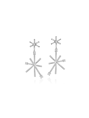 Piece Star Drop Earrings - Small